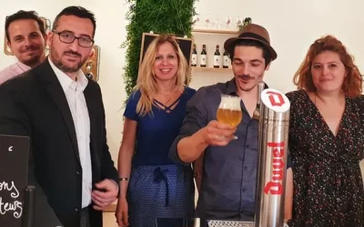 Inauguration de notre tireuse à bière avec notre partenaire Duvel !